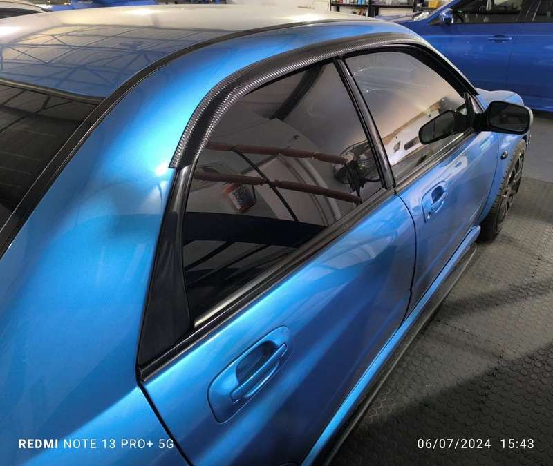 Carbon Fiber 1Piece Wind Deflector Kit fit For 2001-2007 Subaru Impreza WRX and STI (Bugeye/Blobe...