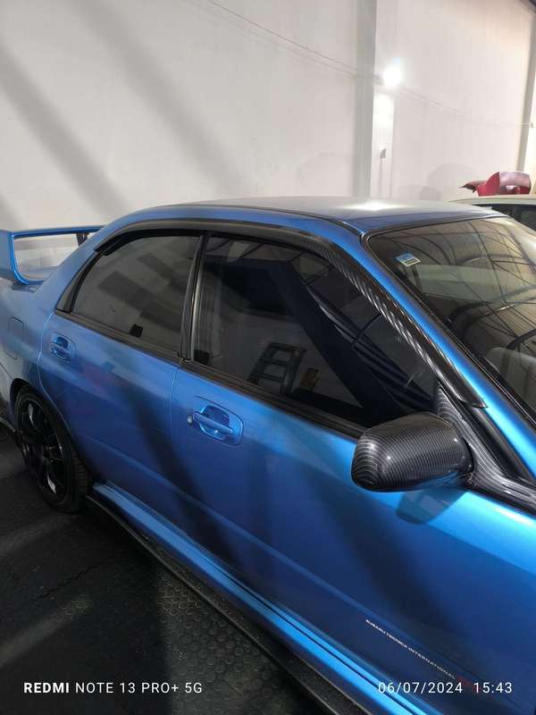 Carbon Fiber 1Piece Wind Deflector Kit fit For 2001-2007 Subaru Impreza WRX and STI (Bugeye/Blobe...