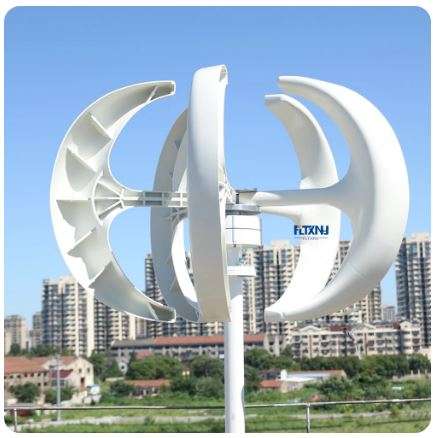 500W 24V 5 Blade Vertical Wind Turbine for Home Use - Clean and Efficient Energy Generation