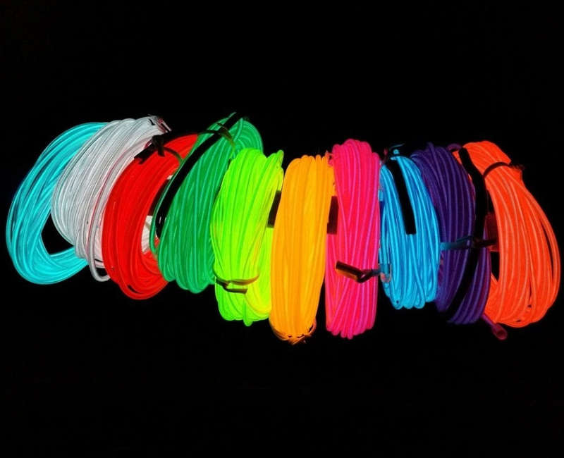 3m Neon Electroluminescent Wire  Flexible and Luminous Lighting Solution