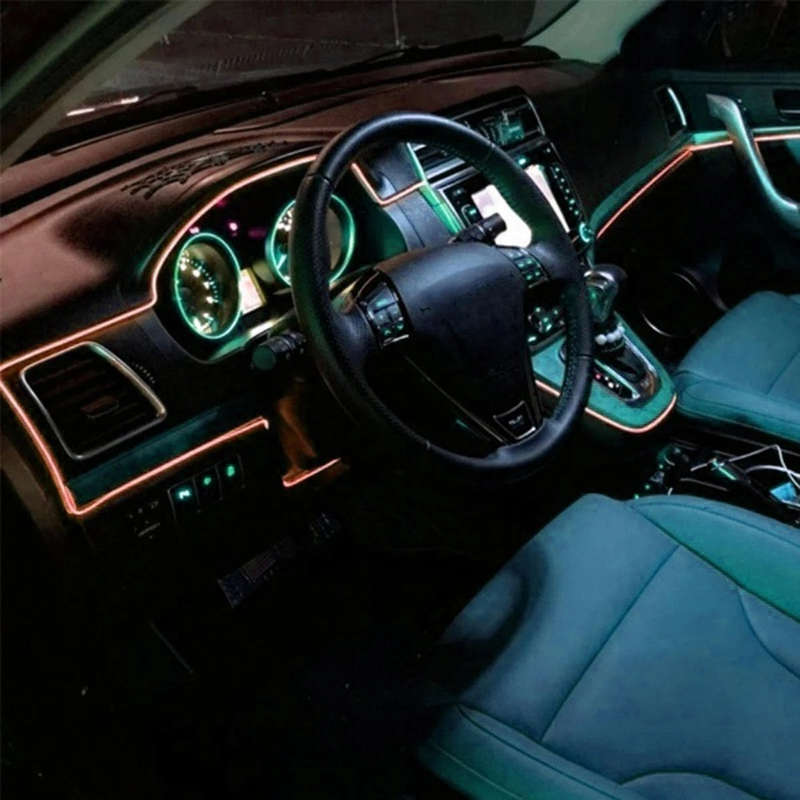 Enhance Your Car's Interior with the 5M Flexible Neon EL Wire Light