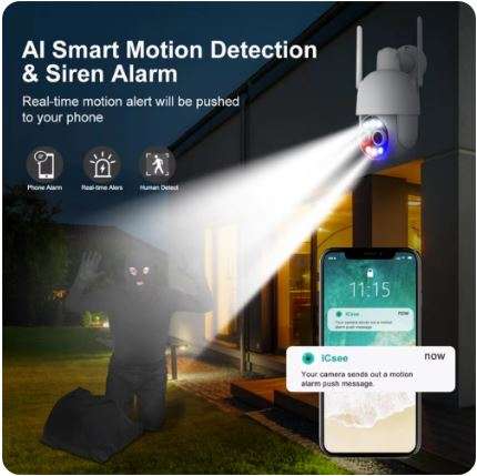 JT-CLEAR 4MPx4MP Dual Lens Binocular Zoom Wifi Ball Wireless IP Camera