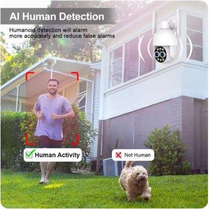JT-CLEAR 4MPx4MP Dual Lens Binocular Zoom Wifi Ball Wireless IP Camera