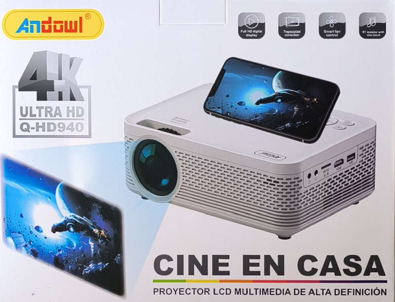 DEMO Andowl Q-HD940 4K Ultra HD Portable Home Theatre Multimedia LED Projector