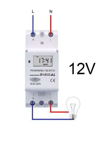 Din Rail Weekly Digital Time Switch Relay Timer  7 Days Programmable