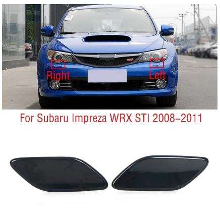 2PCS Subaru Impreza WRX/STI 2008-2013 Front Bumper Headlight  Washer Spray Jet Nozzle Cover - Un...
