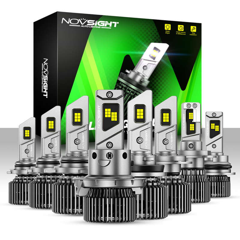 Novsight A500 N76 Plus Series H4/HB2/9003 100W 20000LM 6500K Car Headlight LED Kit - Upgrade Your...