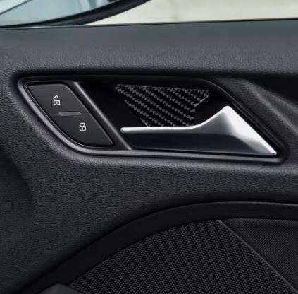 4pcs Audi A3/S3 Interior Carbon Fiber look Inner Door Handle Sticker Set