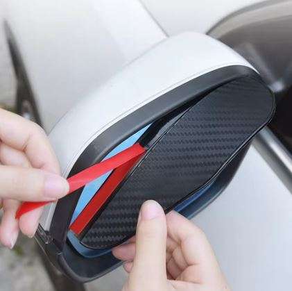 Carbon Fiber Look Car Rear View Mirror Rain Covers for Audi S-line Vehicles