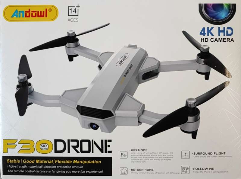 DEMO Andowl F30 GPS 4K HD Camera Wifi Foldable Drone