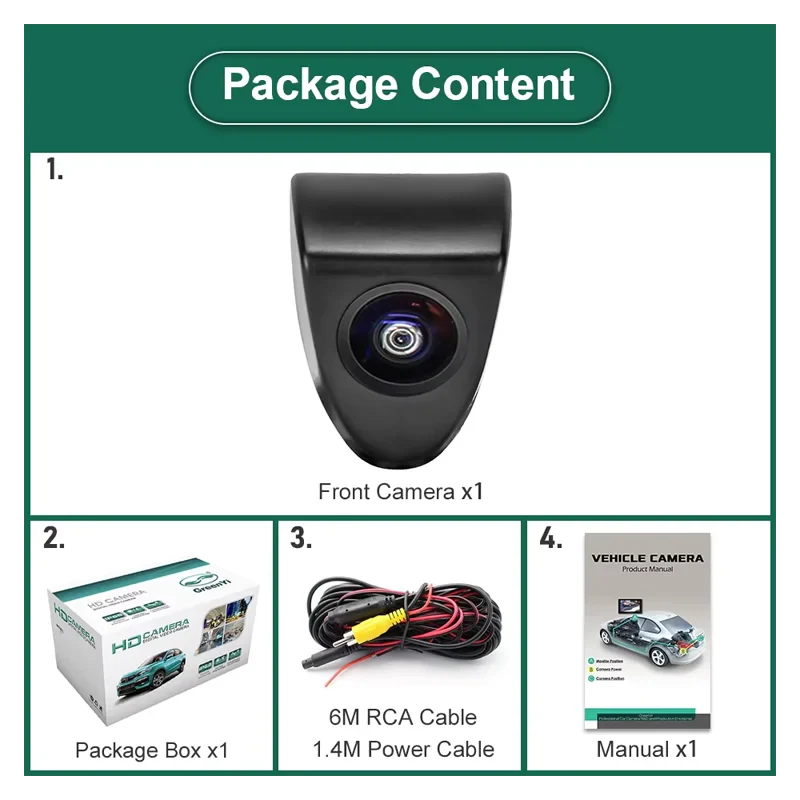 CCD AHD 1080P Front View Camera For Toyota Vehicles