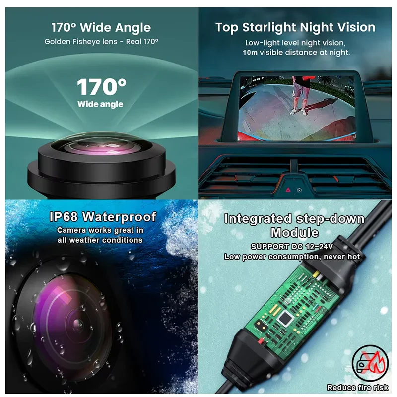 CCD AHD 1080P Front View Camera For Toyota Vehicles