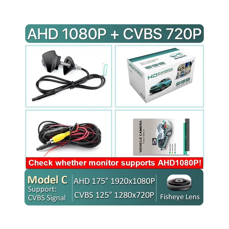 CCD AHD 1080P Front View Camera For Toyota Vehicles