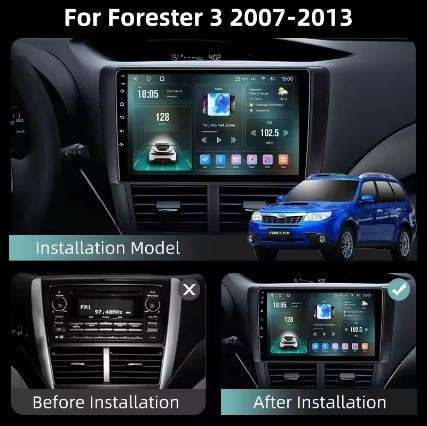 Srnubi Android 13 Carplay Car Radio For Subaru Impreza WRX/STI, Forester 3 SH 2007-2013 2 Din Mul...