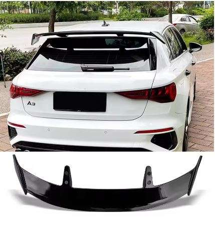 Universal Forged Carbon Look ABS Material Rear Trunk Spoiler For Audi A3/A1/Q2/Q3/Q5/Q7