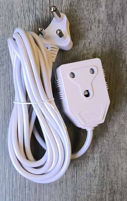 220v 10Amp 3m Extension Cord With Two-Way Multi-Plug - Versatile and Convenient Power Solution