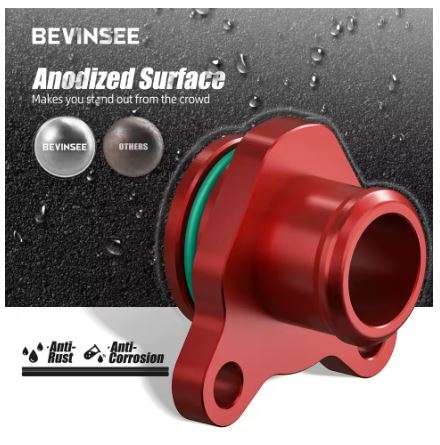 BEVINSEE Aluminum Coolant Port Fitting Upgrade for BMW