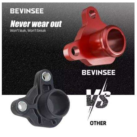 BEVINSEE Aluminum Coolant Port Fitting Upgrade for BMW