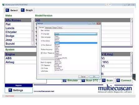 MultiEcuScan V4.6 Registered Unlimited Multi Ecu Scan for Fiat Can Work with ELM327