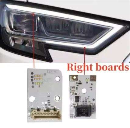 White LED Boards 8V0998474A For 2017-2019 AUDI A3/S3 Full LED Headlight Daytime Running Light