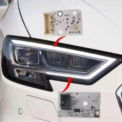White LED Boards 8V0998474A For 2017-2019 AUDI A3/S3 Full LED Headlight Daytime Running Light