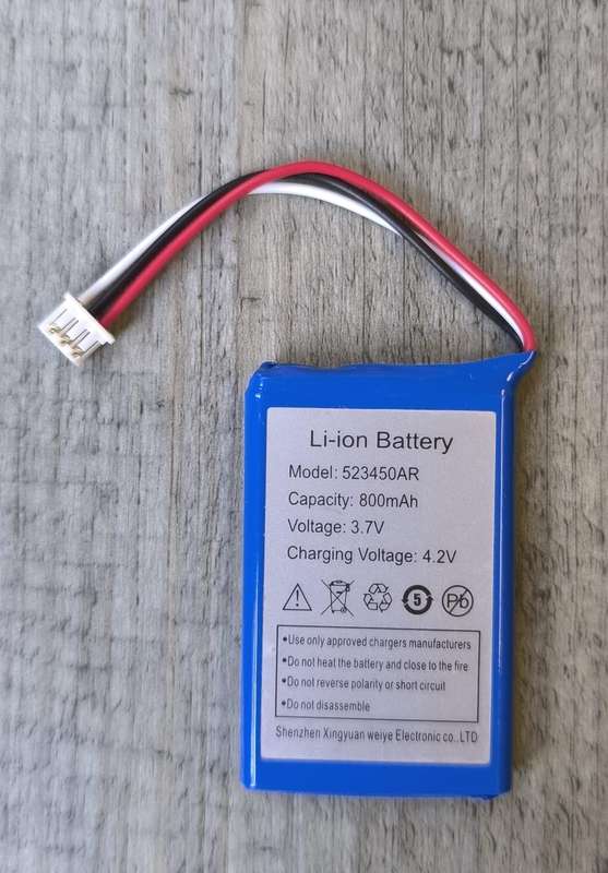 3.7V 800mAh Re-chargeable Li-ion Battery