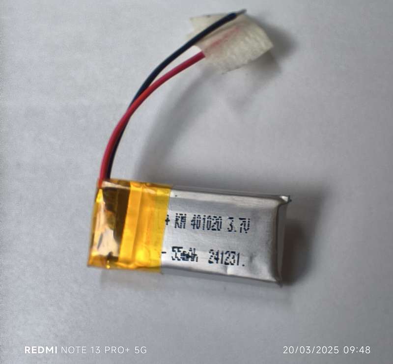Replacement 3.7v 55mah Lithium Battery for VT05 DIY Live Web Based Vehicle GPS Tracker