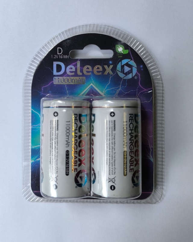 Deleex D R20 1.2v 5000mah Rechargeable Ni-Mh 2pc Battery Pack