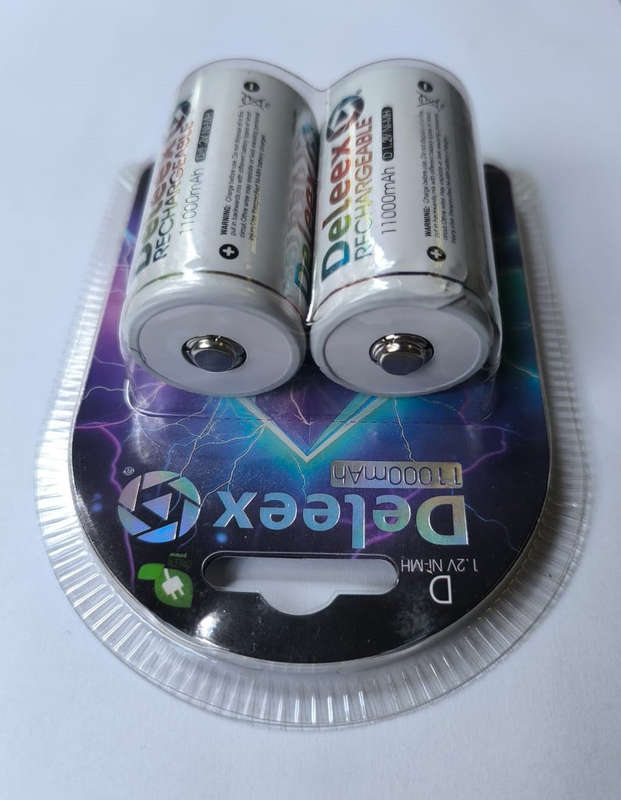 Deleex D R20 1.2v 5000mah Rechargeable Ni-Mh 2pc Battery Pack