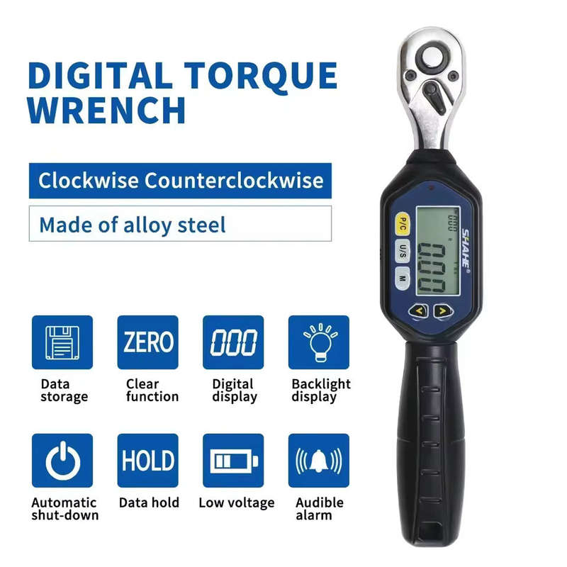 Shahe Mini Torque Wrench 1/4" with Bidirectional Ratchet Head