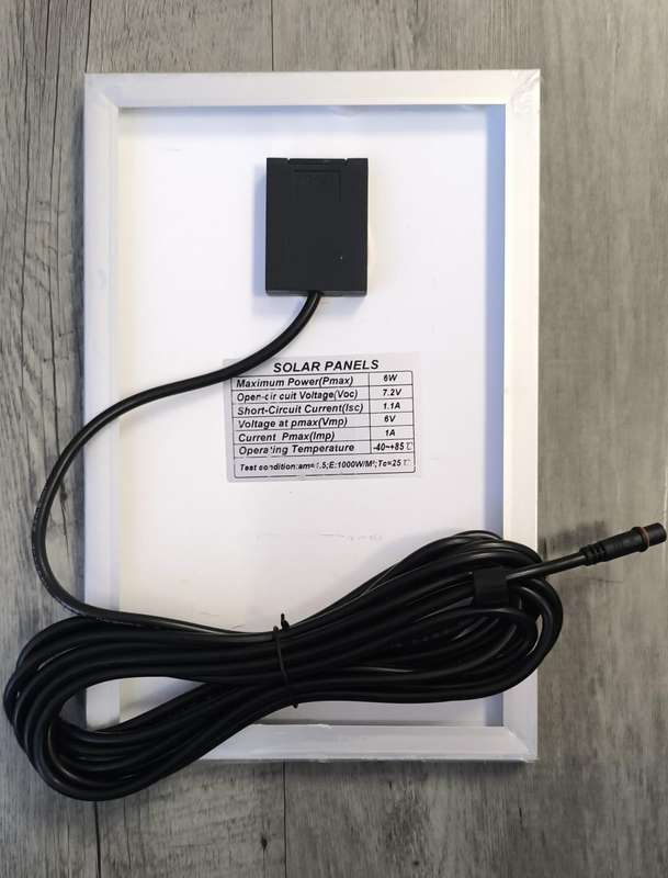6W 6volt 1.1amp Monocrystalline Solar Panel with DC Connector