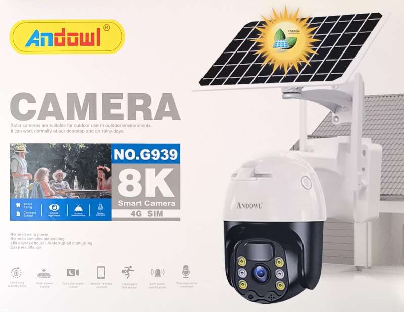 Andowl G939 IP66 8K 4G Sim Smart Surveillance Camera with Mobile Phone App (10007673)