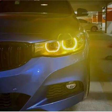 High Performance Ice Blue Yellow Multi-color Angel Eye DRL LED Board For 2012-15 BMW 328ix 335ix ...