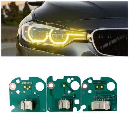 Bright Yellow Daytime Running Lights For BMW 3 Series F30 LCI 3' F31 63117419610 63117419615 Ange...
