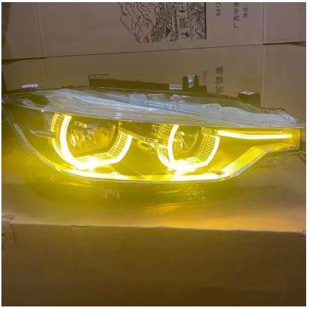 Bright Yellow Daytime Running Lights For BMW 3 Series F30 LCI 3' F31 63117419610 63117419615 Ange...
