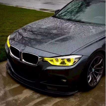 Bright Yellow Daytime Running Lights For BMW 3 Series F30 LCI 3' F31 63117419610 63117419615 Ange...