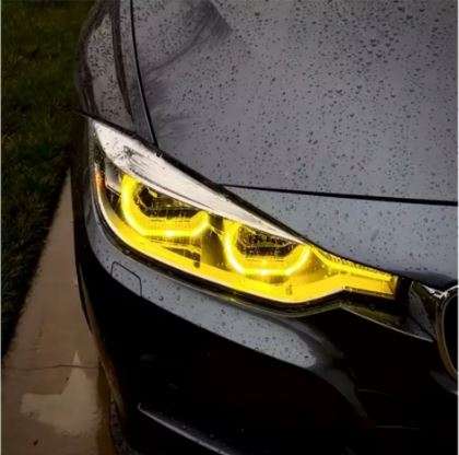 Bright Yellow Daytime Running Lights For BMW 3 Series F30 LCI 3' F31 63117419610 63117419615 Ange...
