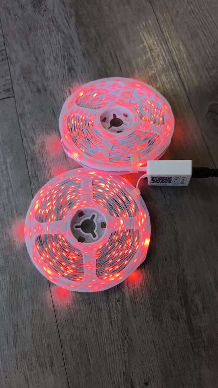 DAHAN Dual 15m Wireless Remote and Bluetooth Controlled RGB LED Light Strip Kit
