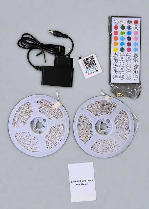 DAHAN Dual 15m Wireless Remote and Bluetooth Controlled RGB LED Light Strip Kit