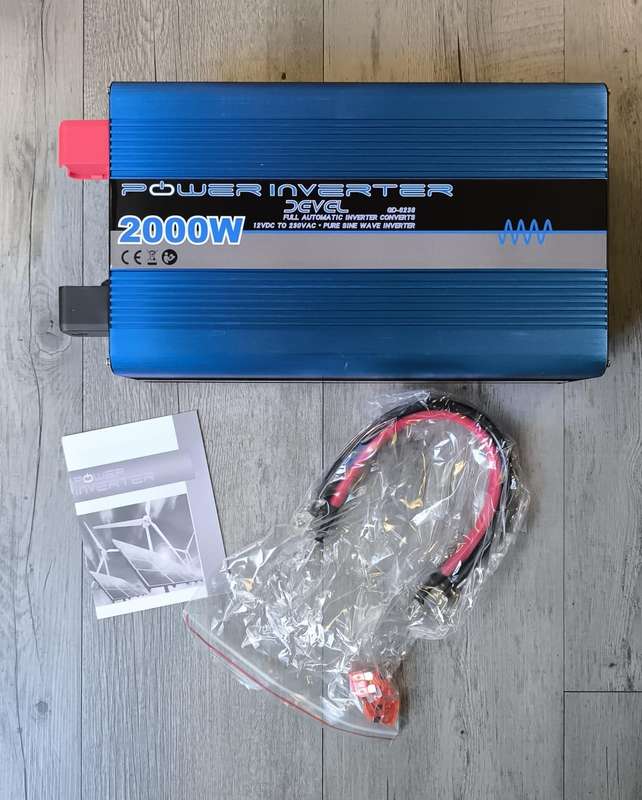Devel 2000Watt 12v DC to 220v c Pure Sine Inverter - Clean and Stable Power for Sensitive Electro...