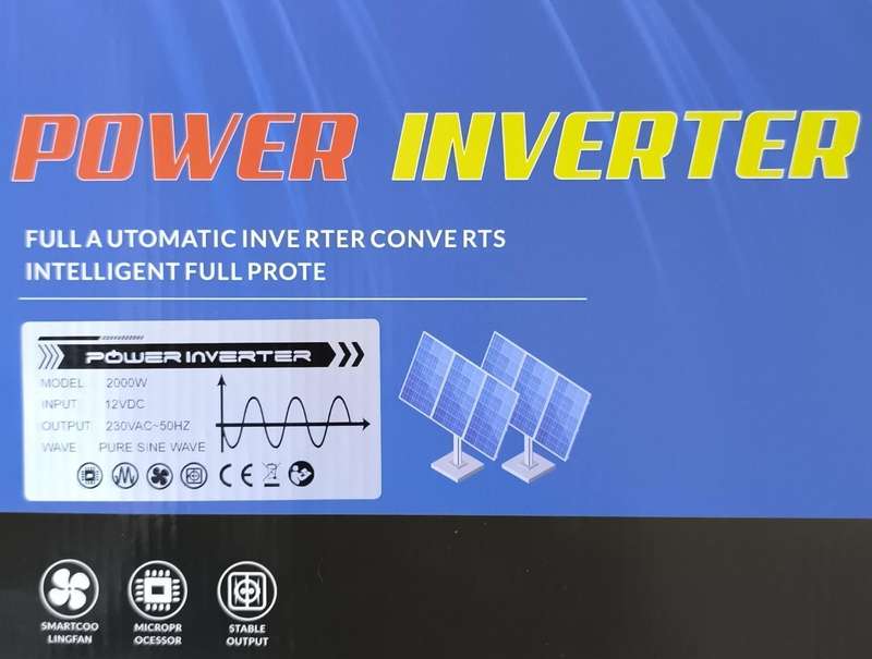 Devel 2000Watt 12v DC to 220v c Pure Sine Inverter - Clean and Stable Power for Sensitive Electro...