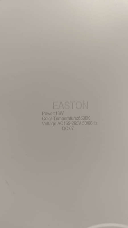 Easton 18Watt 250v AC 6500K Cool White Round LED Flush Mount Ceiling Downlight