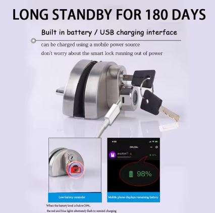 Frameless Glass Double Door Fingerprint Electronic Lock
