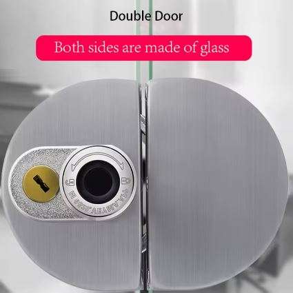 Frameless Glass Double Door Fingerprint Electronic Lock
