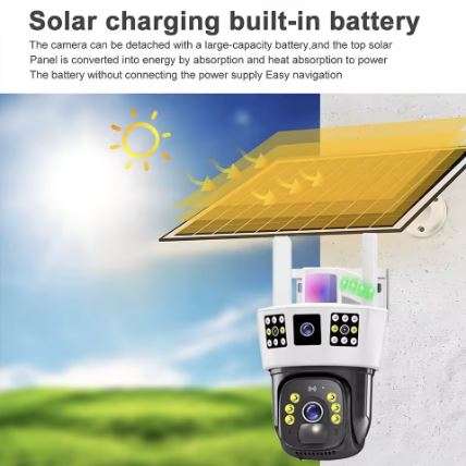 6K Solar 4G SIM IP CCTV 12MP Surveillance Camera