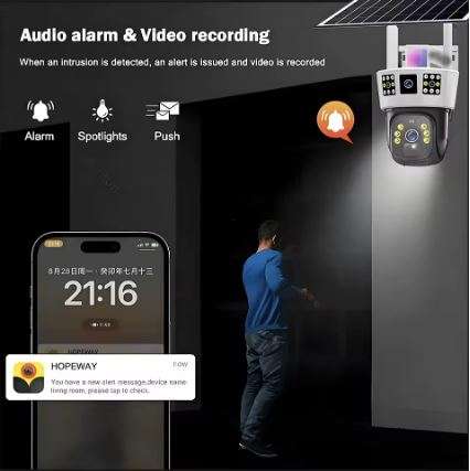 6K Solar 4G SIM IP CCTV 12MP Surveillance Camera
