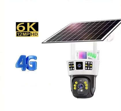 6K Solar 4G SIM IP CCTV 12MP Surveillance Camera