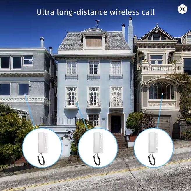 Jeatone 433MHz Wireless Secure Telephone Intercom System