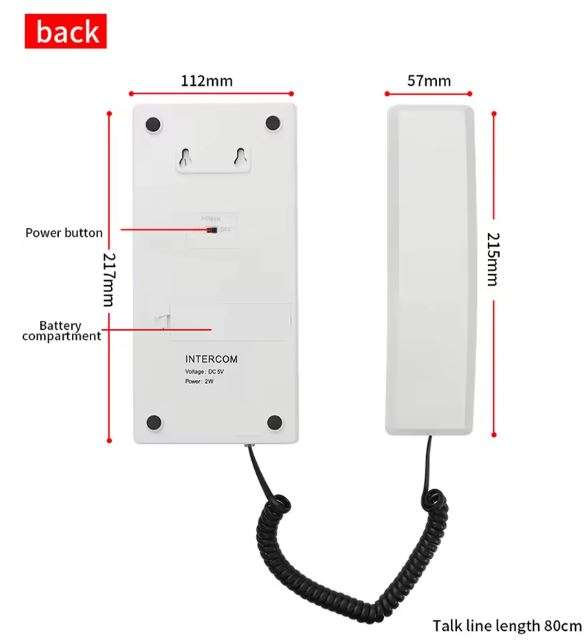 Jeatone 433MHz Wireless Secure Telephone Intercom System