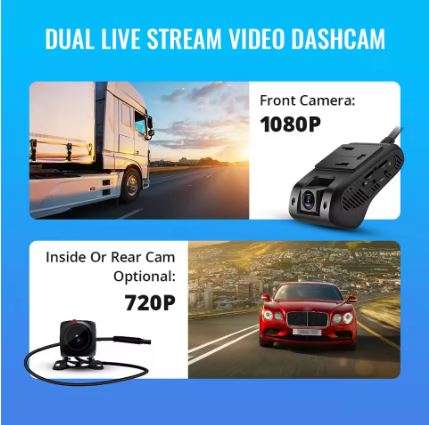 JIMIMAX 4G Wifi Live Video and GPS Tracking Dash Camera